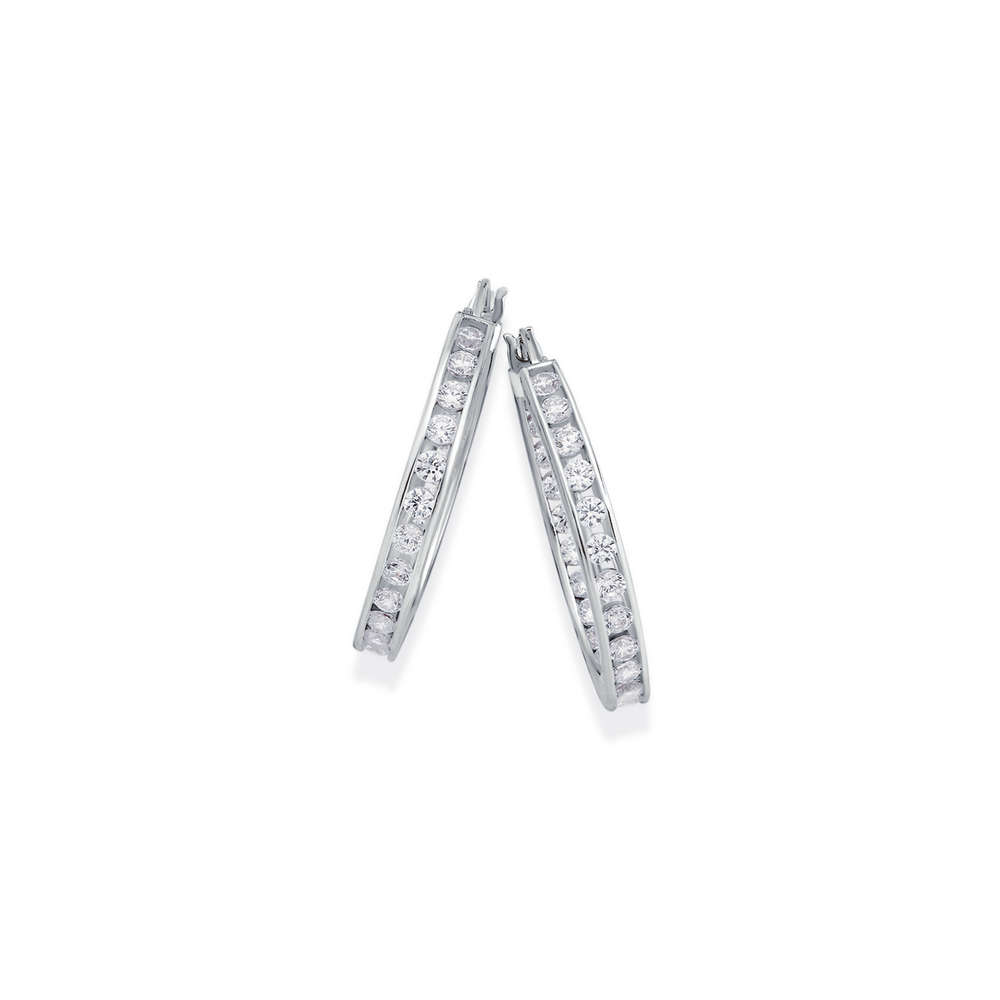 Zales hoop shop diamond earrings