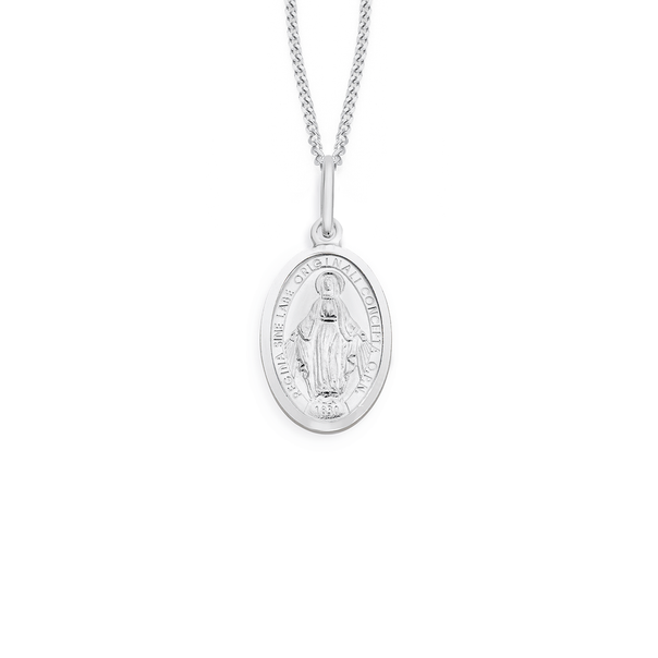 Sterling Silver 20mm Miraculous Medal Pendant