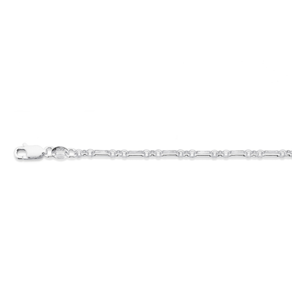 Sterling Silver 25cm Belcher Figaro 