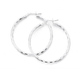 Sterling Silver 30mm Satin and Shiny Hoop Earrings