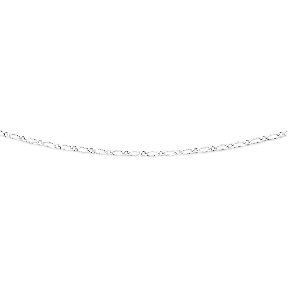 Silver 45cm Fine Oval Belcher Chain 