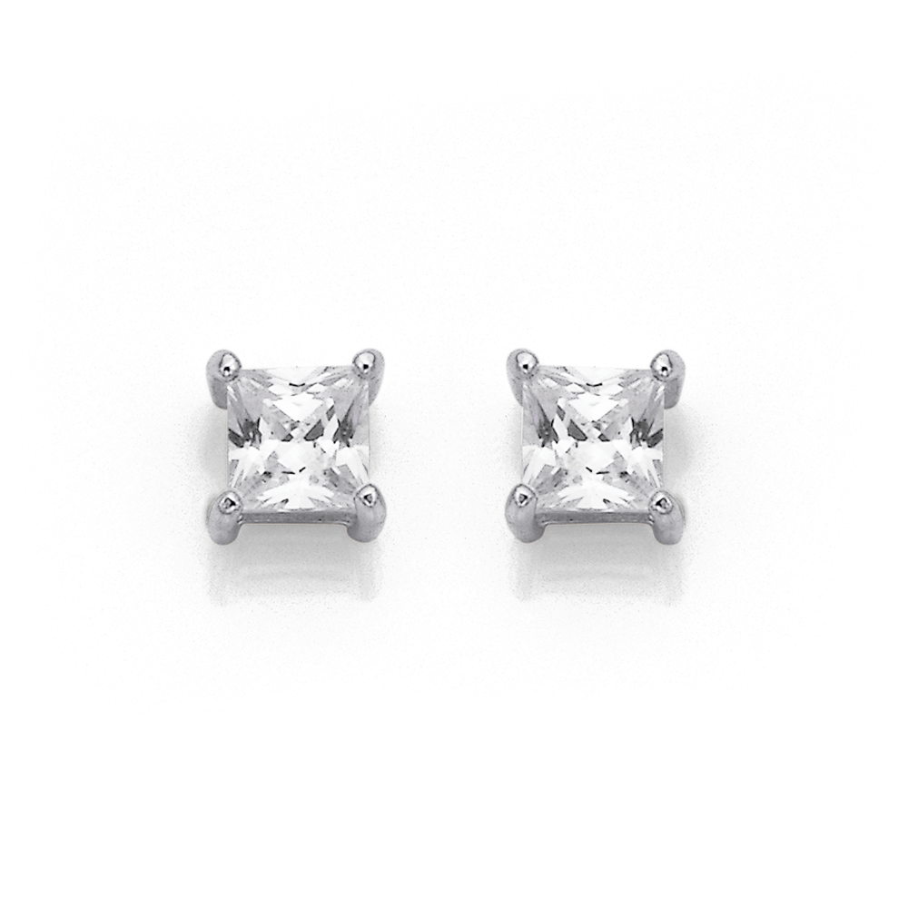 CLARA 925 Sterling Silver Designer Solitaire Stud Men Earring | Gift for Men  & Boys| 1 Piece
