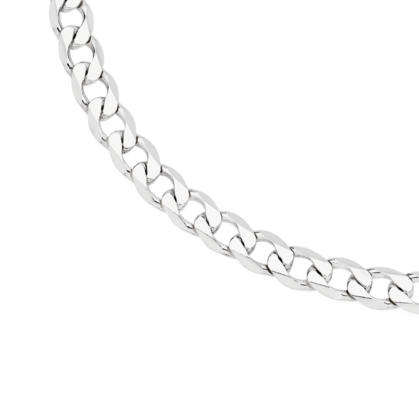 Sterling Silver 55cm Diamond Cut Curb Chain