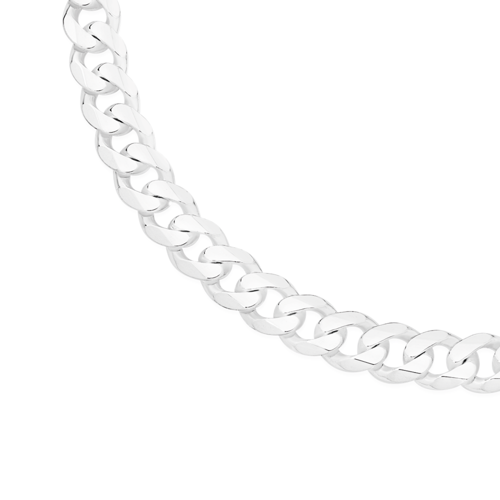 Sterling Silver Men's Curb Chain Necklace - Hurley Burley