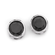 Sterling Silver 8mm Black Cubic Zirconia Studs