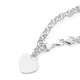 Sterling Silver Belcher Bracelet with Heart Charm