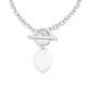 Sterling Silver Belcher Heart FOB Necklace