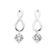 Sterling Silver Cubic Zirconia Infinity Drop Earrings