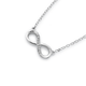 Sterling Silver Cubic Zirconia Infinity Necklet