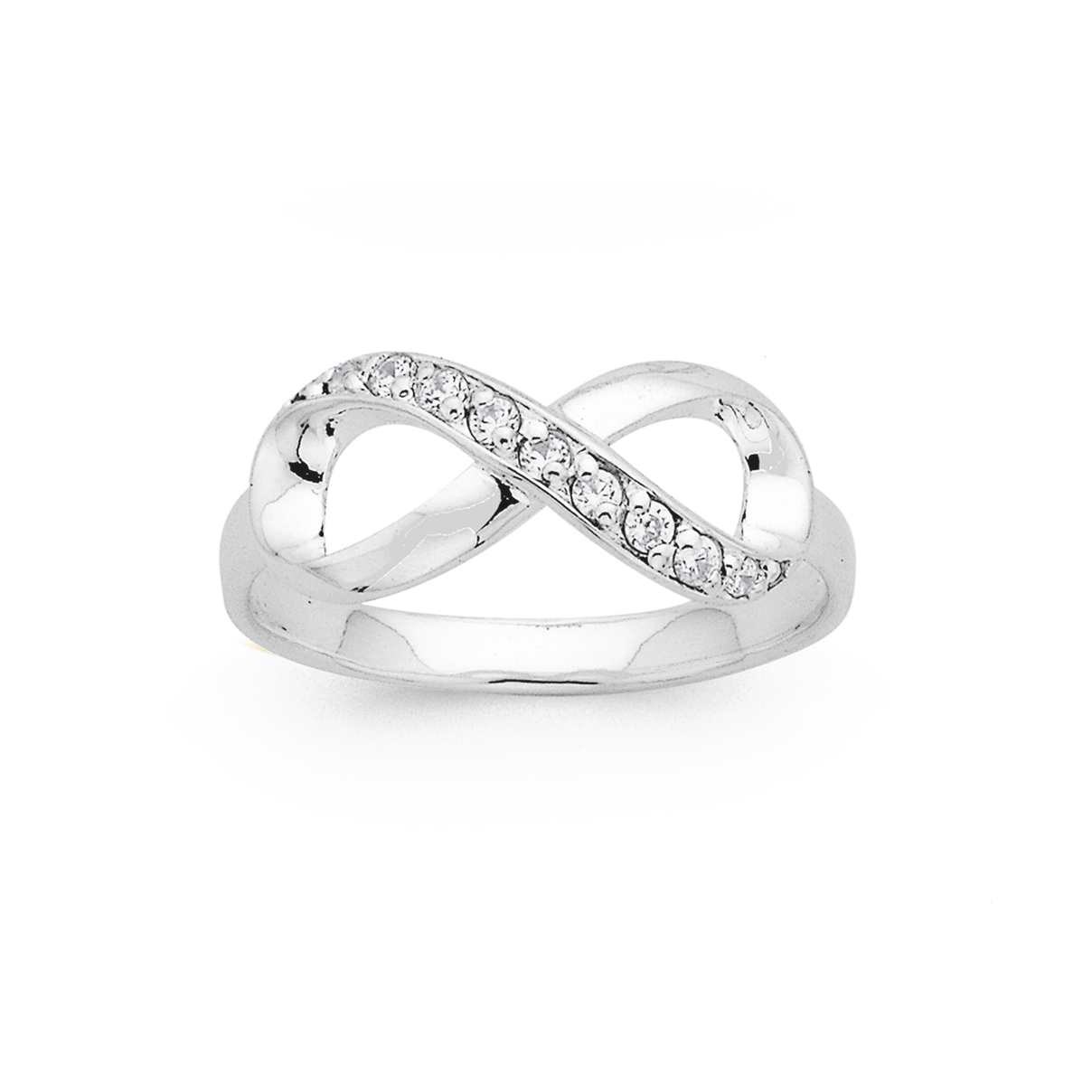 Sterling Silver Cubic Zirconia Infinity Ring | Rings | Prouds The Jewellers