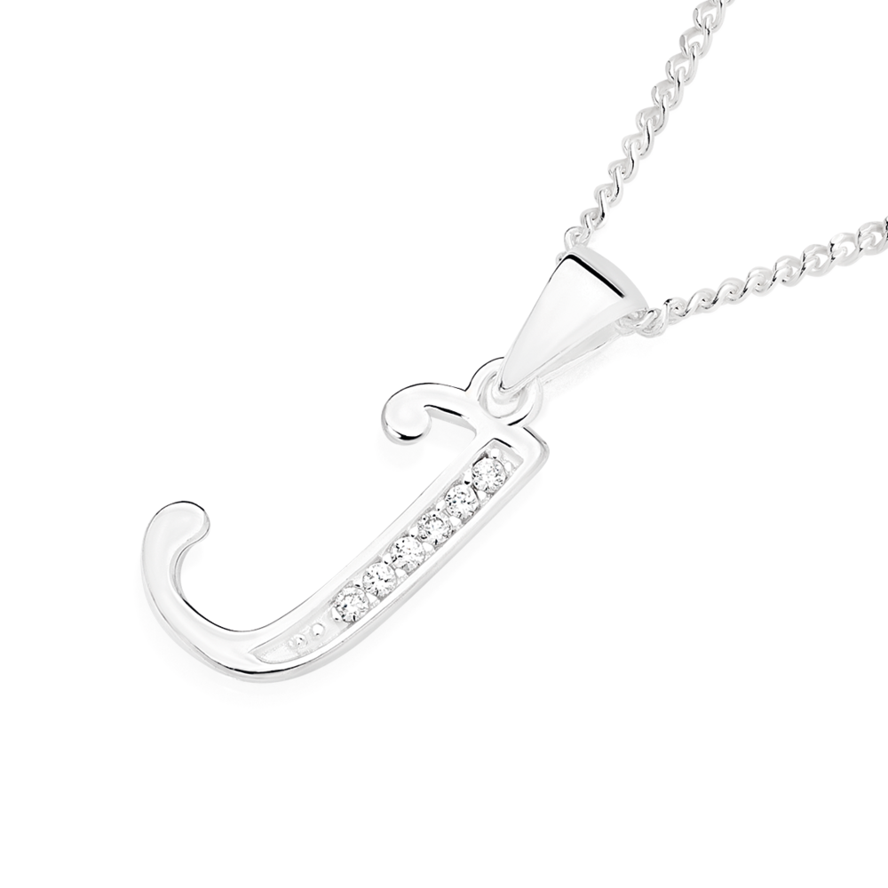 Letter J Alphabet Initial Silver Necklace - Etsy Canada | J necklace, Initial  necklace silver, Letter necklace silver