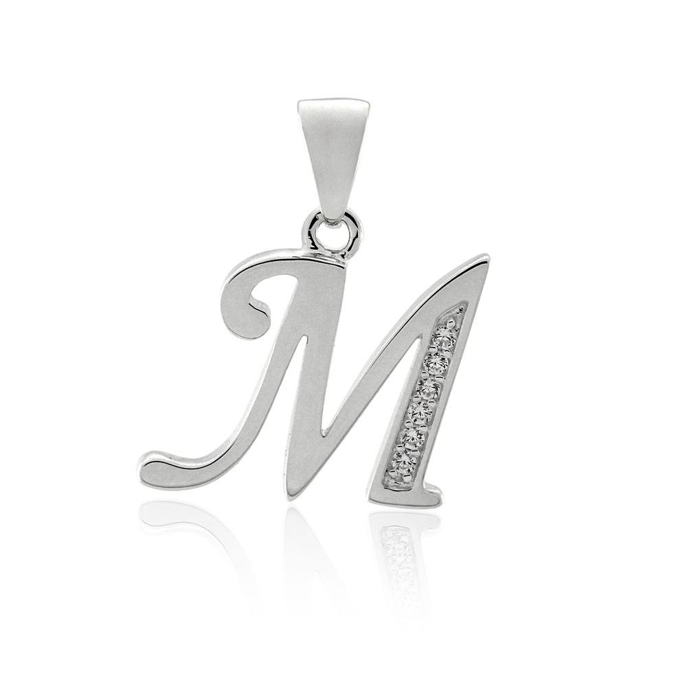 Sterling silver shop m necklace