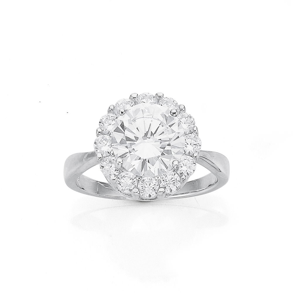Cubic zirconia shop cluster ring