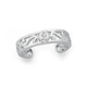 Sterling Silver Cubic Zirconia Scroll Toe Ring