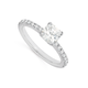 Sterling Silver Cushion CZ Band Ring