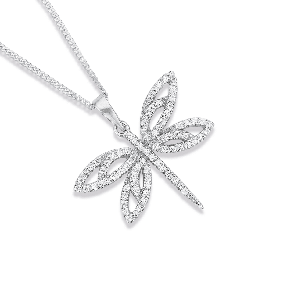 Sterling silver dragonfly shop pendant