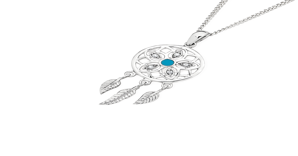 Sterling Silver Dreamcatcher Pendant Prouds