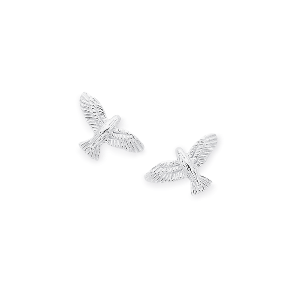 Sterling Silver Eagle Stud Earrings