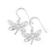 Sterling Silver  Fine Dragonfly Hook Earrings