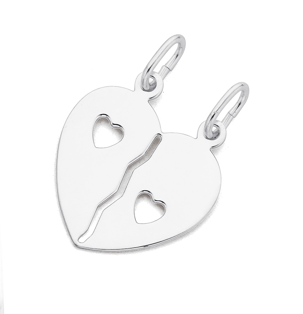 Sterling Silver Heart Break Pendant Prouds