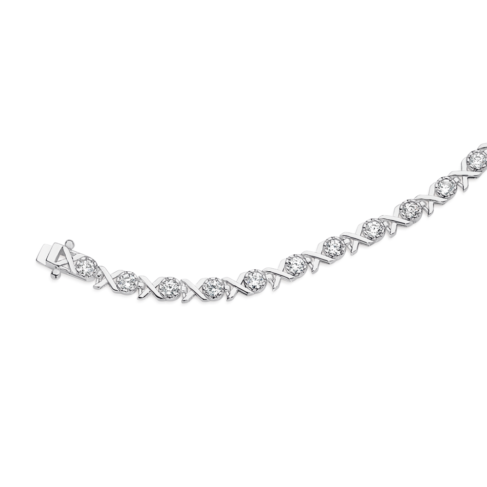 Sterling silver hugs discount and kisses necklace