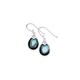 Sterling Silver Paua Shell and Cubic Zirconia Earrings