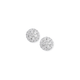 Sterling Silver Pave Cubic Zirconia Ball Stud Earrings