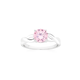 Sterling Silver Pink Cubic Zirconia Twist Ring
