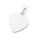 Sterling Silver  Plain Heart Disc