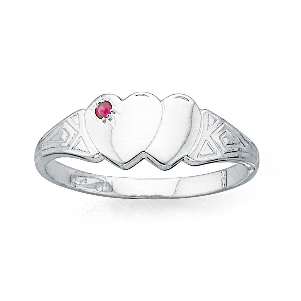 Silver Cubic Zirconia Boys Ring Size M Rings Prouds The