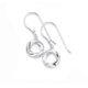 Sterling Silver Ribbon Twist Open Circle Drop Earrings