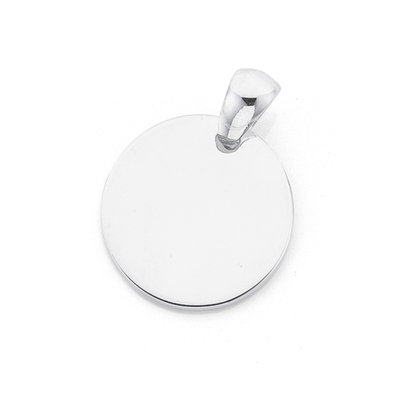 Sterling Silver Small  Round Disc Pendant