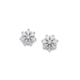 Sterling Silver Snowflakes CZ Earrings