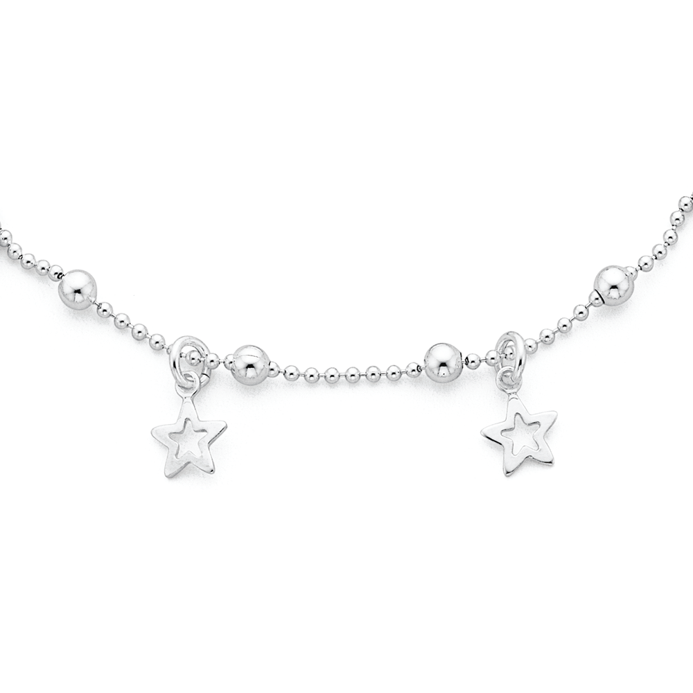 Sterling Silver Stars Anklet | Body 