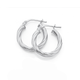 Sterling Silver Twist Hoop Earrings