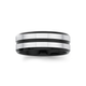 Tungsten Carbide & Fine Black Line Ring
