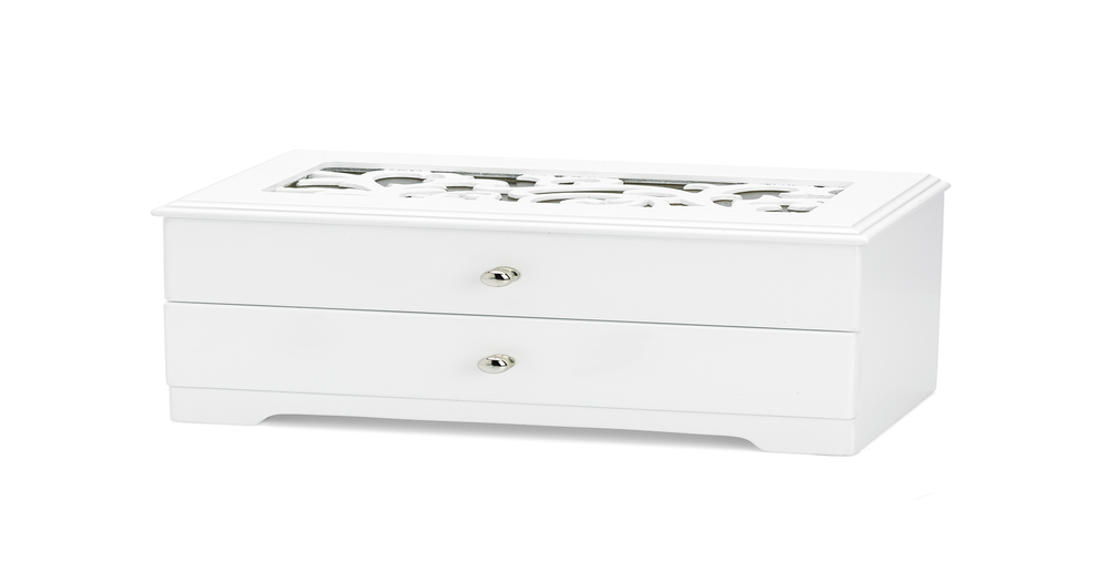 White One Draw With Lid Jewellery Box Prouds